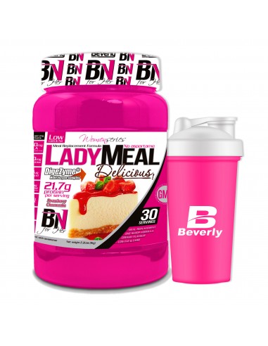 Lady Meal Cheesecake Proteína Mujer con Acido Linoléico y Carnitina | 1 Kg | 1 Mes de uso | Mezclador gratis