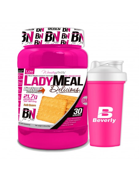 Lady Meal Petit Beurre Proteína Mujer con Acido Linoléico y Carnitina | 1 Kg | 1 Mes de uso