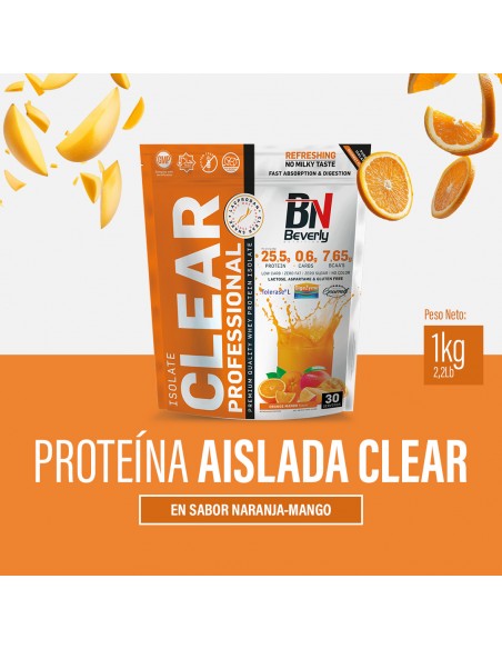 ISOLATE CLEARSHAKE | 908 gr | 85% Aislado de Suero | 30 Servicios |Transparente, Afrutada | Naranja Mango