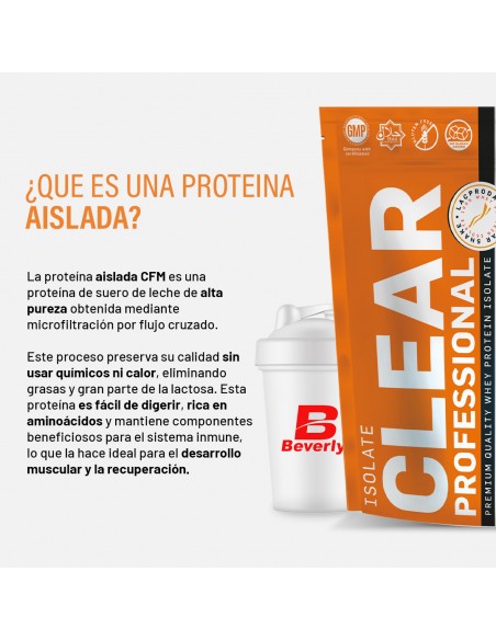 ISOLATE CLEARSHAKE | 908 gr | 85% Aislado de Suero | 30 Servicios |Transparente, Afrutada | Naranja Mango