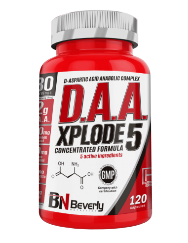 DAA Xplode5 D Aspartic Acid | 120 capsules | 30 Services