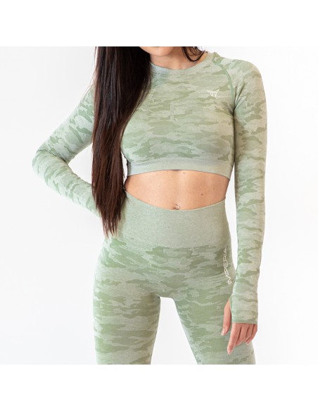 IMPERIA - Seamless Crop Top Camuflaje