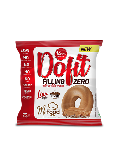 Dofit Zero à la crème protéinée goût Spéculoos (12 unités). Donut