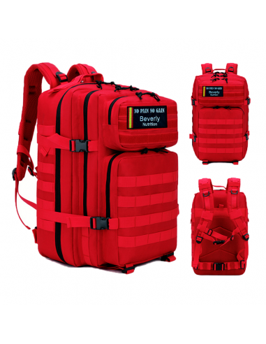 Tactical Red Backpack No Pain No Gain